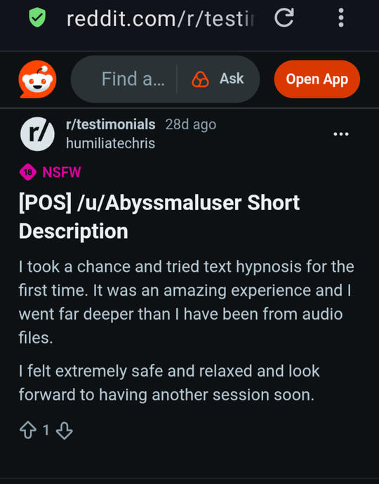 The 14 testimonials on Reddit I still have access to